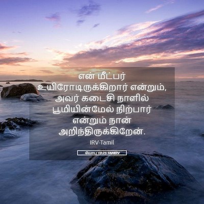 Picture 05 - யோபு 19:25 TAMIRV - என் மீட்பர் - Bible Verse Picture