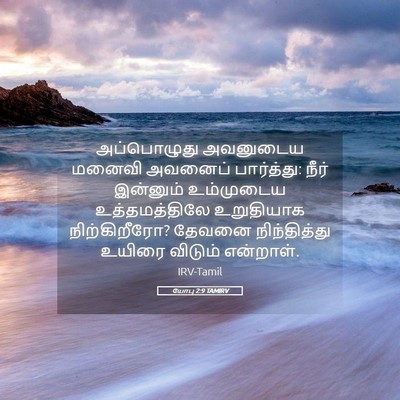 Picture 05 - யோபு 2:9 TAMIRV - அப்பொழுது அவனுடைய - Bible Verse Picture