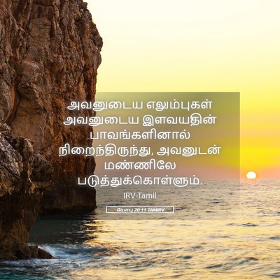 Picture 05 - யோபு 20:11 TAMIRV - அவனுடைய - Bible Verse Picture