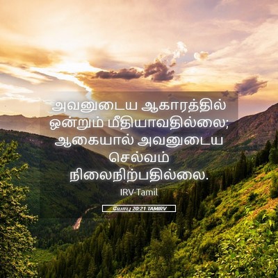 Picture 05 - யோபு 20:21 TAMIRV - அவனுடைய - Bible Verse Picture