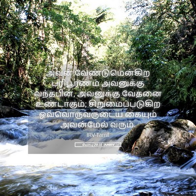 Picture 05 - யோபு 20:22 TAMIRV - அவன் - Bible Verse Picture