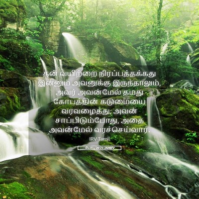 Picture 05 - யோபு 20:23 TAMIRV - தன் வயிற்றை - Bible Verse Picture