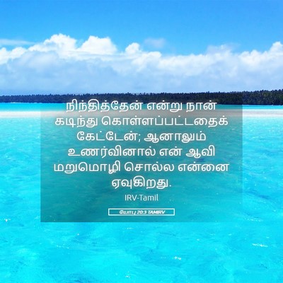 Picture 05 - யோபு 20:3 TAMIRV - நிந்தித்தேன் - Bible Verse Picture