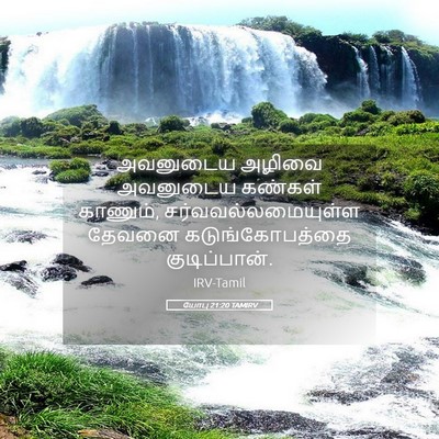 Picture 05 - யோபு 21:20 TAMIRV - அவனுடைய அழிவை - Bible Verse Picture