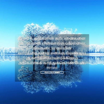 Picture 05 - யோபு 23:12 TAMIRV - அவர் உதடுகளின் - Bible Verse Picture
