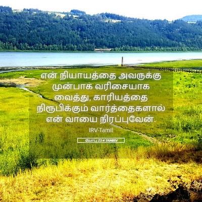 Picture 05 - யோபு 23:4 TAMIRV - என் நியாயத்தை - Bible Verse Picture