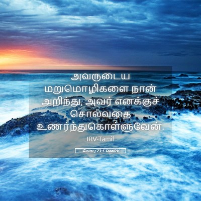 Picture 05 - யோபு 23:5 TAMIRV - அவருடைய - Bible Verse Picture
