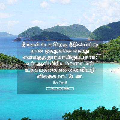 Picture 05 - யோபு 27:5 TAMIRV - நீங்கள் பேசுகிறது - Bible Verse Picture