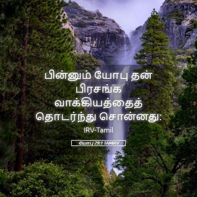 Picture 05 - யோபு 29:1 TAMIRV - பின்னும் யோபு தன் - Bible Verse Picture