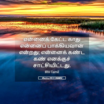 Picture 05 - யோபு 29:11 TAMIRV - என்னைக் கேட்ட - Bible Verse Picture