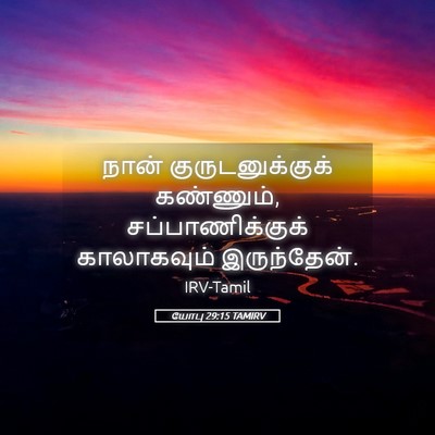 Picture 05 - யோபு 29:15 TAMIRV - நான் - Bible Verse Picture