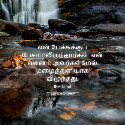 Picture 05 - யோபு 29:22 TAMIRV - என் பேச்சுக்குப் - Bible Verse Picture
