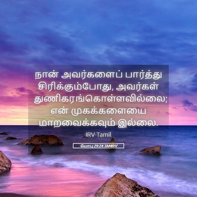 Picture 05 - யோபு 29:24 TAMIRV - நான் அவர்களைப் - Bible Verse Picture