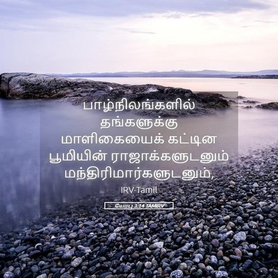 Picture 05 - யோபு 3:14 TAMIRV - பாழ்நிலங்களில் - Bible Verse Picture