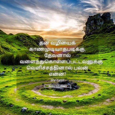 Picture 05 - யோபு 3:23 TAMIRV - தன் வழியைக் - Bible Verse Picture