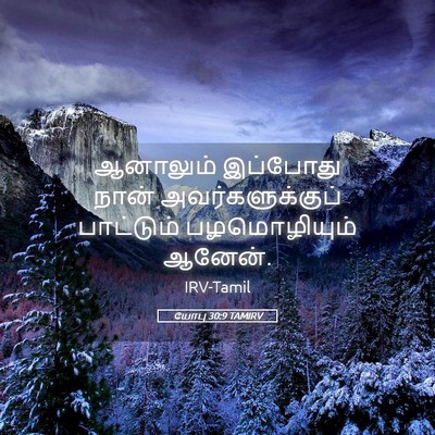 Picture 05 - யோபு 30:9 TAMIRV - ஆனாலும் இப்போது - Bible Verse Picture