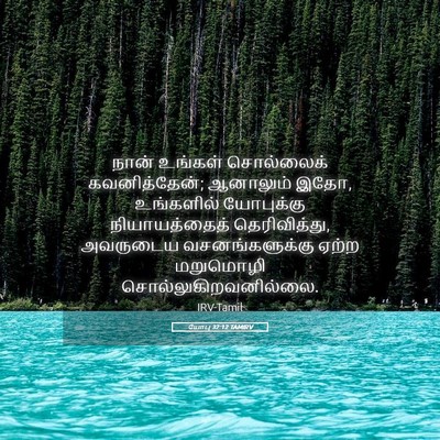 Picture 05 - யோபு 32:12 TAMIRV - நான் உங்கள் - Bible Verse Picture