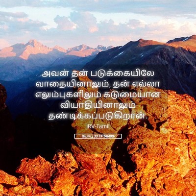 Picture 05 - யோபு 33:19 TAMIRV - அவன் தன் - Bible Verse Picture
