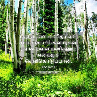 Picture 05 - யோபு 34:35 TAMIRV - புத்தியுள்ள - Bible Verse Picture