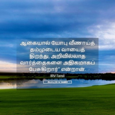 Picture 05 - யோபு 35:16 TAMIRV - ஆகையால் யோபு - Bible Verse Picture