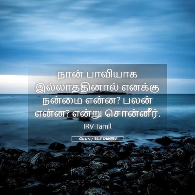 Picture 05 - யோபு 35:3 TAMIRV - நான் பாவியாக - Bible Verse Picture