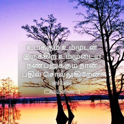 Picture 05 - யோபு 35:4 TAMIRV - உமக்கும் உம்முடன் - Bible Verse Picture