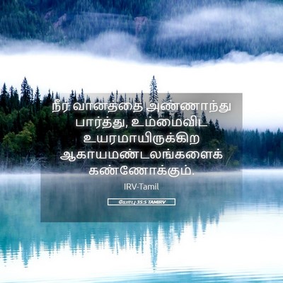 Picture 05 - யோபு 35:5 TAMIRV - நீர் வானத்தை - Bible Verse Picture