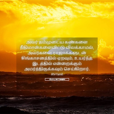 Picture 05 - யோபு 36:7 TAMIRV - அவர் தம்முடைய - Bible Verse Picture