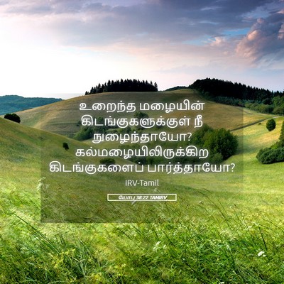 Picture 05 - யோபு 38:22 TAMIRV - உறைந்த மழையின் - Bible Verse Picture