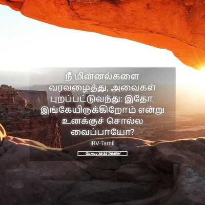 Picture 05 - யோபு 38:35 TAMIRV - நீ மின்னல்களை - Bible Verse Picture