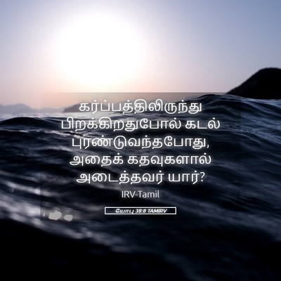Picture 05 - யோபு 38:8 TAMIRV -  - Bible Verse Picture