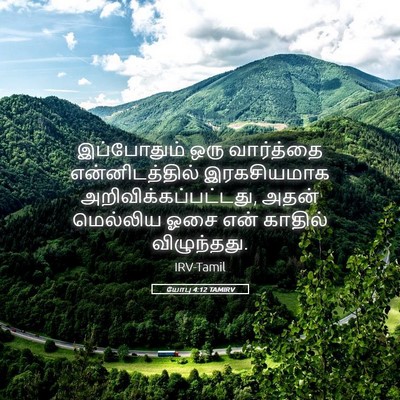 Picture 05 - யோபு 4:12 TAMIRV - இப்போதும் ஒரு - Bible Verse Picture