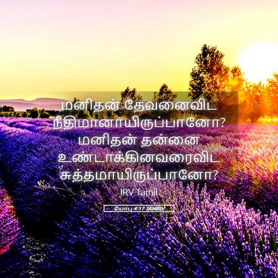 Picture 05 - யோபு 4:17 TAMIRV - மனிதன் தேவனைவிட - Bible Verse Picture