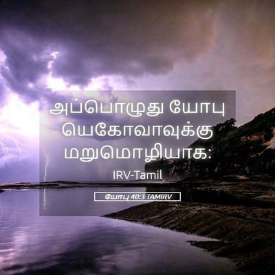 Picture 05 - யோபு 40:3 TAMIRV - அப்பொழுது யோபு - Bible Verse Picture