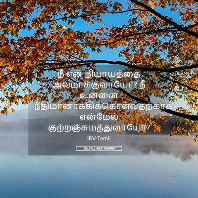 Picture 05 - யோபு 40:8 TAMIRV - நீ என் நியாயத்தை - Bible Verse Picture