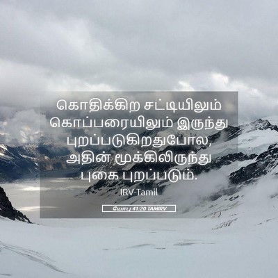 Picture 05 - யோபு 41:20 TAMIRV - கொதிக்கிற - Bible Verse Picture