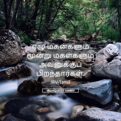 Picture 05 - யோபு 42:13 TAMIRV - ஏழு மகன்களும் - Bible Verse Picture