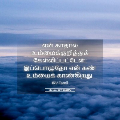 Picture 05 - யோபு 42:5 TAMIRV - என் காதால் - Bible Verse Picture
