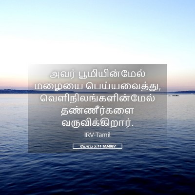 Picture 05 - யோபு 5:11 TAMIRV - அவர் பூமியின்மேல் - Bible Verse Picture