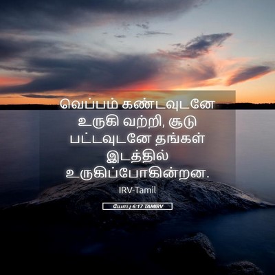 Picture 05 - யோபு 6:17 TAMIRV - வெப்பம் கண்டவுடனே - Bible Verse Picture