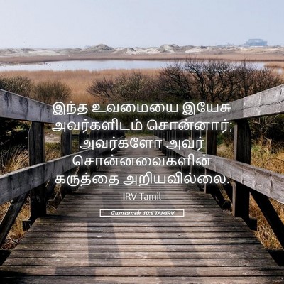 Picture 05 - யோவான் 10:6 TAMIRV - இந்த உவமையை இயேசு - Bible Verse Picture