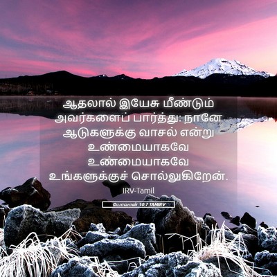 Picture 05 - யோவான் 10:7 TAMIRV - ஆதலால் இயேசு - Bible Verse Picture