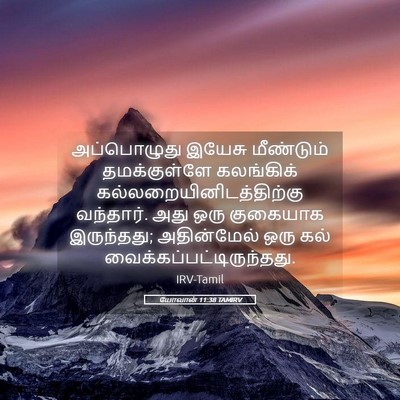 Picture 05 - யோவான் 11:38 TAMIRV - அப்பொழுது இயேசு - Bible Verse Picture