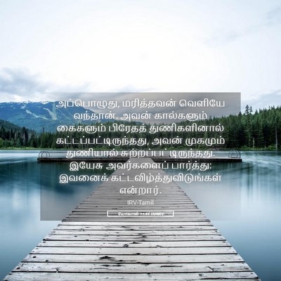 Picture 05 - யோவான் 11:44 TAMIRV - அப்பொழுது, - Bible Verse Picture