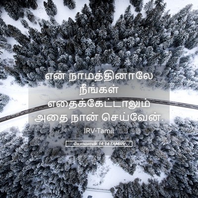 Picture 05 - யோவான் 14:14 TAMIRV - என் நாமத்தினாலே - Bible Verse Picture