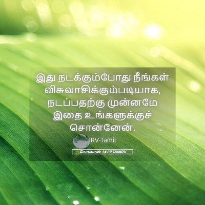 Picture 05 - யோவான் 14:29 TAMIRV - இது நடக்கும்போது - Bible Verse Picture