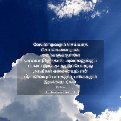 Picture 05 - யோவான் 15:24 TAMIRV - வேறொருவரும் - Bible Verse Picture