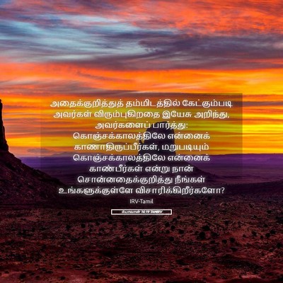 Picture 05 - யோவான் 16:19 TAMIRV - அதைக்குறித்துத் - Bible Verse Picture