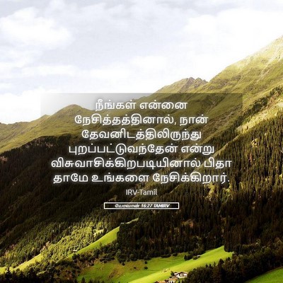Picture 05 - யோவான் 16:27 TAMIRV - நீங்கள் என்னை - Bible Verse Picture