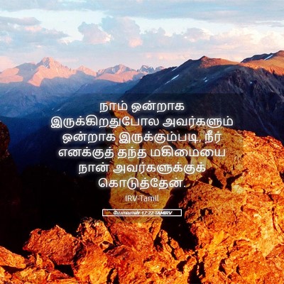 Picture 05 - யோவான் 17:22 TAMIRV - நாம் ஒன்றாக - Bible Verse Picture